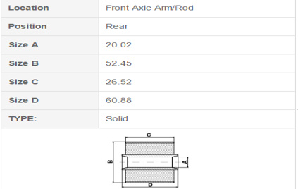 丰田悬架衬套适用于卡罗拉短跑 48655-12130