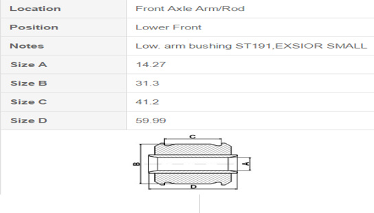 丰田橡胶衬套悬挂衬套适用于 Corona Caldina 48654-20190
