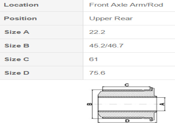 丰田橡胶衬套悬架衬套适用于 Liteace 48635-28060