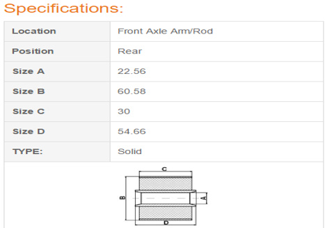 适用于 Corona 的丰田悬架衬套 48655-20210