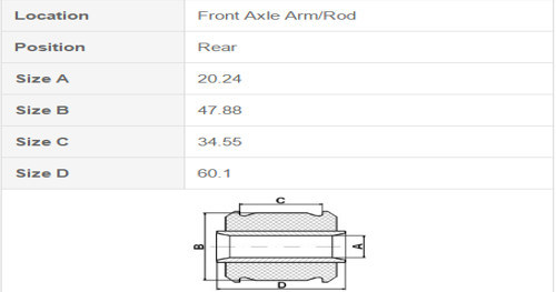 丰田 RAV 4 橡胶衬套悬架衬套 48075-42050