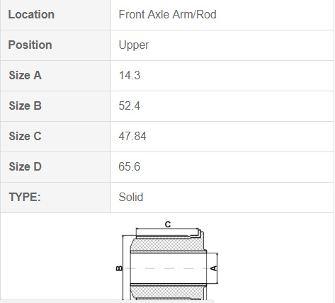 丰田橡胶衬套 陆地巡洋舰 100 悬架衬套 48632-60010