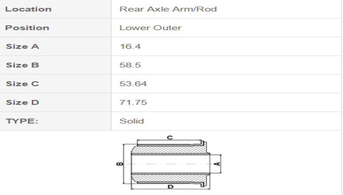 丰田悬架衬套适用于丰田皇冠 48725-30050