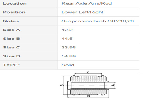 丰田悬架衬套适用于丰田卡罗拉汉兰达 48725-12040