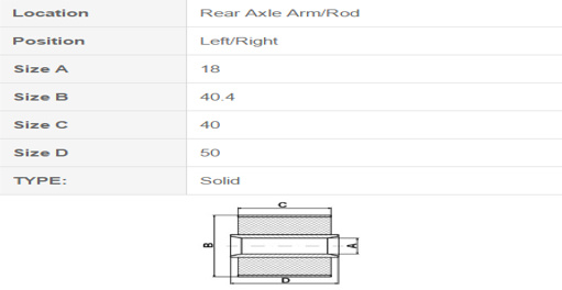 适用于丰田兰德酷路泽 100 的丰田悬架衬套 48706-60040